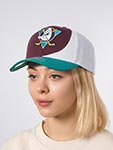 Бейсболка MITCHELL NESS арт. HP10390-ADUPURP Anaheim Ducks NHL (темно-бордовый/бирюзовый)